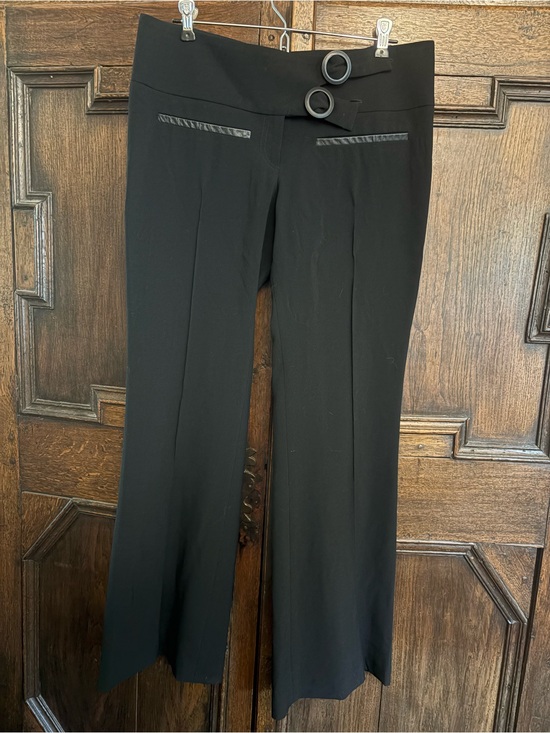 Louis Verad Pants - Vintage Louis Verad Black Wide-Leg Dress Pants Size 8